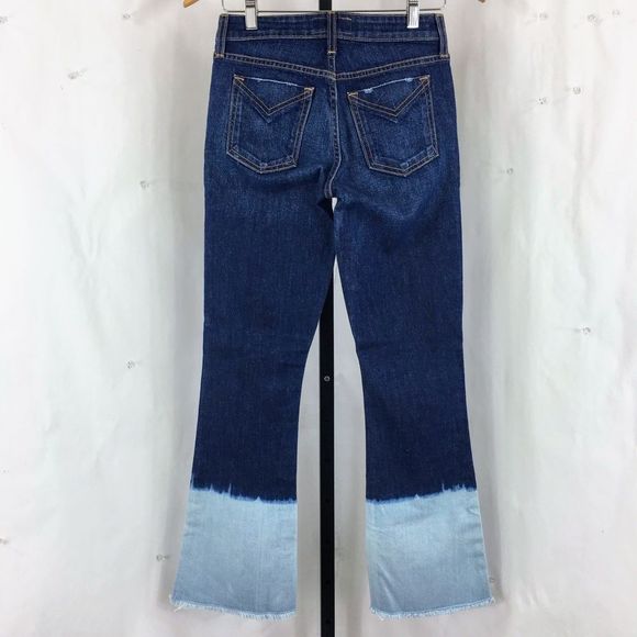 Derek Lam Womens Flare Jeans Two Tone Blue 10 Crosby Jane Flip Flop  Sz 24 x 28 - Picture 7 of 11